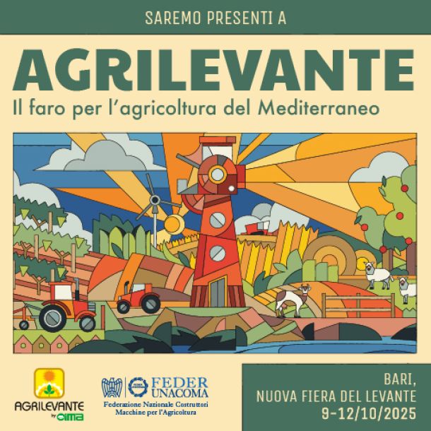 Locandina Agrilevante 2025 dal 9 al 12 ottobre a Bari, Fiera del Levante